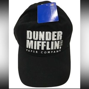 The Office Dunder Mifflin - Embroidered, Adjustable Cap Hat Black New W/tags
